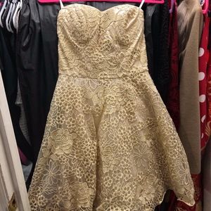Rice White Lace Short Dress